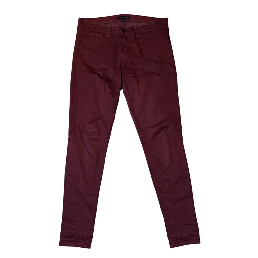 Flying Monkey Platinum Skinny Pants 31 Burgundy Waxed Coated Denim Made in USA